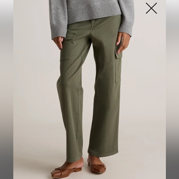 Quince Pants - Quince Organic Stretch Cotton Twill Cargo Pants in Loden